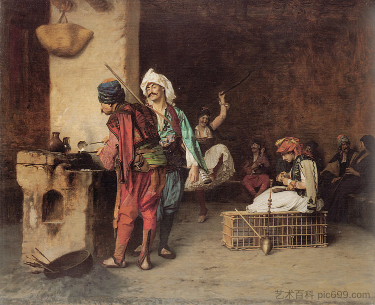 开罗的咖啡馆 A Café in Cairo,让·莱昂·热罗姆