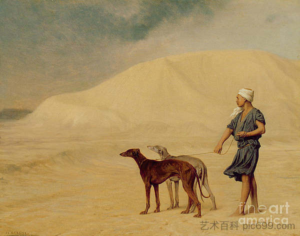 在沙漠中 In the Desert，让·莱昂·热罗姆