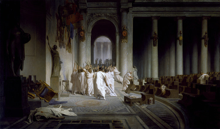 凯撒之死 The Death of Caesar (1867)，让·莱昂·热罗姆