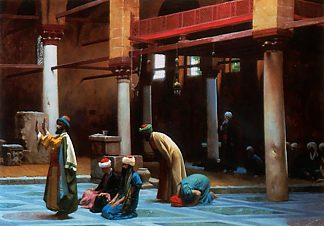 清真寺祈祷 Prayer in the Mosque，让·莱昂·热罗姆