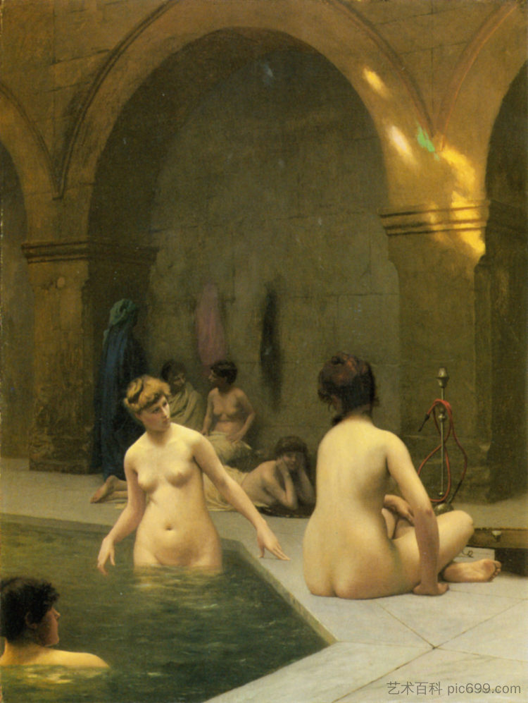 沐浴者 The Bathers (1889)，让·莱昂·热罗姆