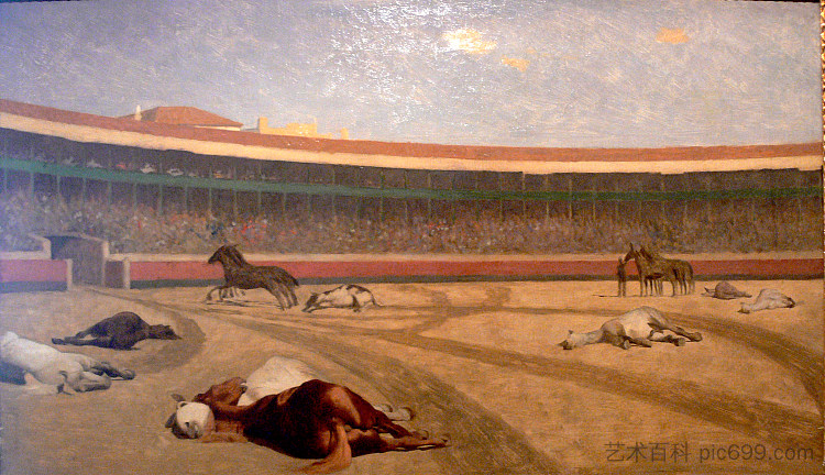 科里达的尽头 The End of the Corrida (c.1870)，让·莱昂·热罗姆