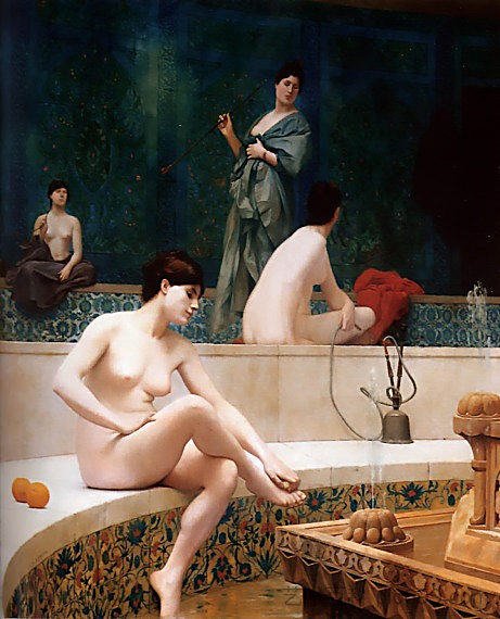 后宫浴场 The Harem Bath，让·莱昂·热罗姆