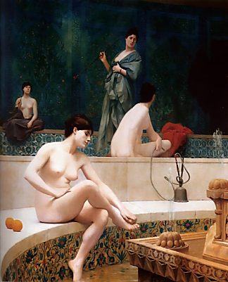 后宫浴场 The Harem Bath，让·莱昂·热罗姆