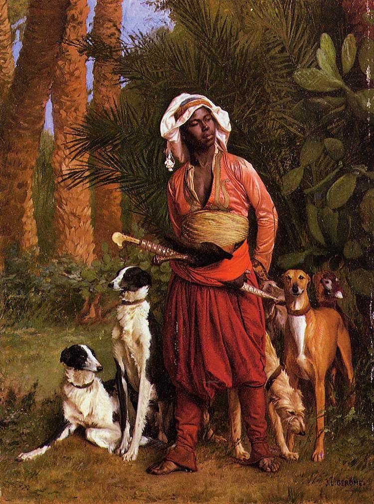 黑人猎犬大师 The Negro Master of the Hounds (1871)，让·莱昂·热罗姆