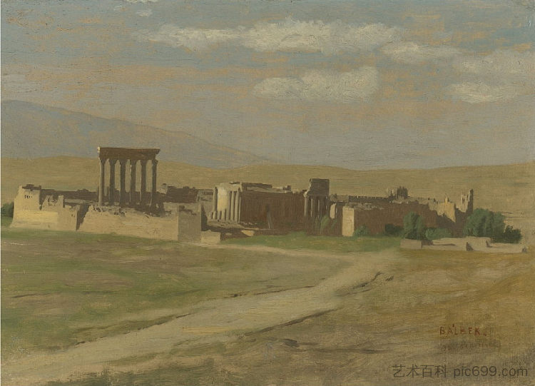 巴勒贝克的景色 View of Baalbek，让·莱昂·热罗姆