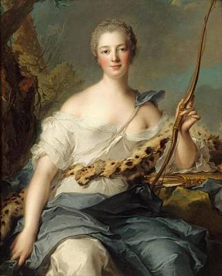 Jeanne-Antoinette Poisson， Marquise de Pompadour 飾演 Diana Jeanne-Antoinette Poisson, Marquise de Pompadour as Diana (1746)，让·马克·纳蒂埃