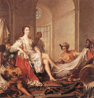 克莱蒙小姐 饰 苏丹娜 Mademoiselle de Clermont as a Sultana (1733)，让·马克·纳蒂埃