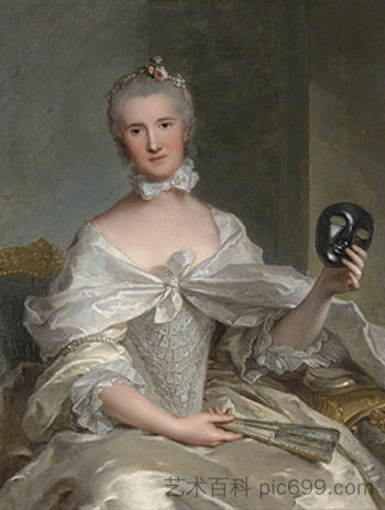 塞伦特伯爵夫人的肖像 Portrait de la comtesse de Sérent (1754)，让·马克·纳蒂埃