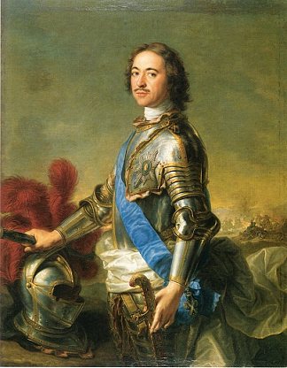 沙皇彼得一世的肖像 Portrait of Tsar Peter I (1717)，让·马克·纳蒂埃