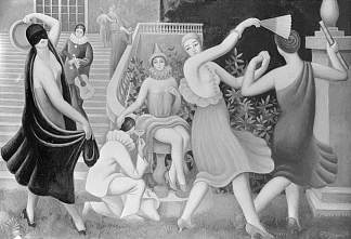蒙面舞会，意大利喜剧 Le Bal masqué, La Comédie Italienne (1924)，让·梅金杰