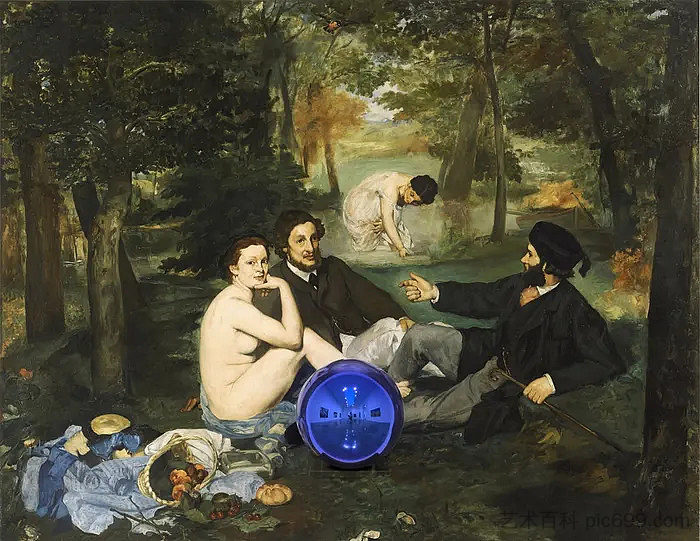 凝视球（草地上的马奈午餐会） Gazing Ball (Manet Luncheon on the Grass) (2014 - 2015; United States  )，杰夫·昆斯