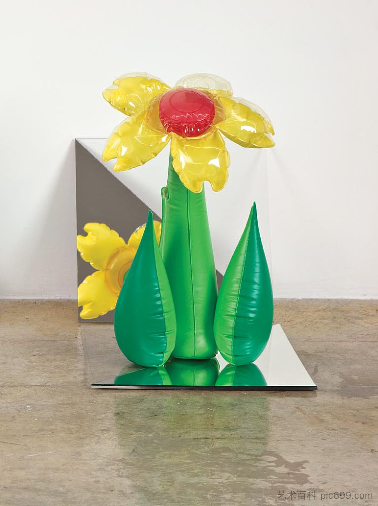 充气花（高黄色） Inflatable Flower (Tall Yellow) (1979)，杰夫·昆斯