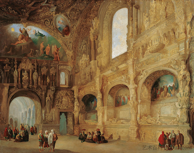 梅迪纳德里奥塞科的贝纳文特家族教堂 The Chapel of the Benavente Family in Medina De Rioseco (1842),耶纳罗·佩雷斯·维拉米尔