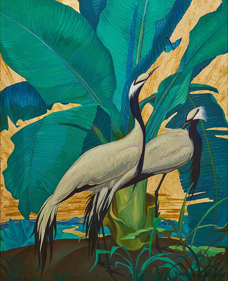 少女起重机 Demoiselle Cranes (1930),杰西·阿姆斯·博克