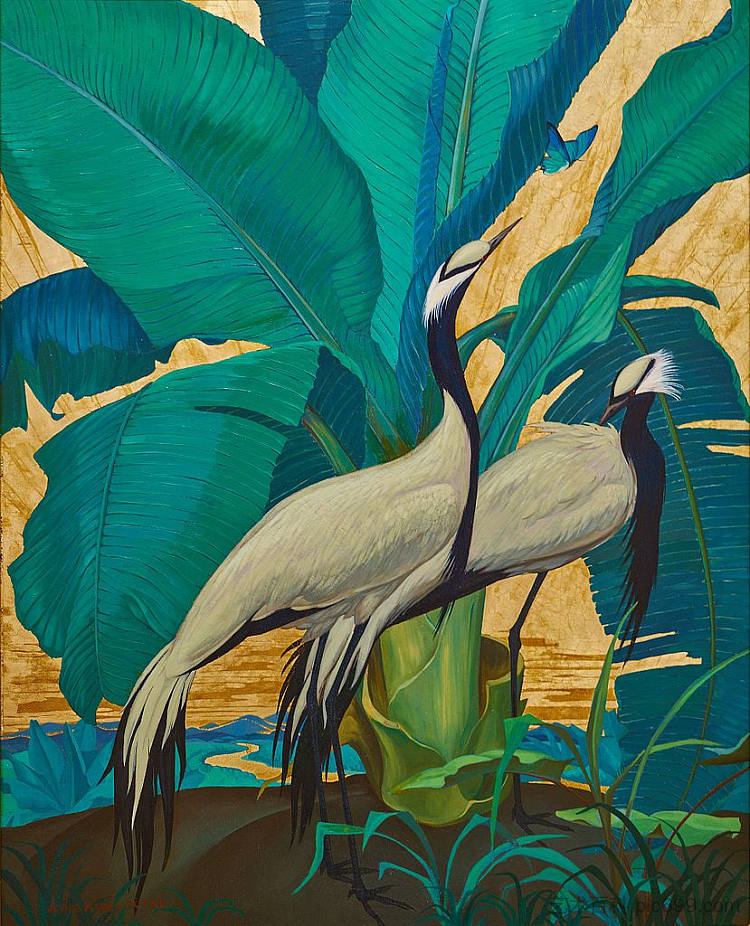 少女起重机 Demoiselle Cranes (1930)，杰西·阿姆斯·博克