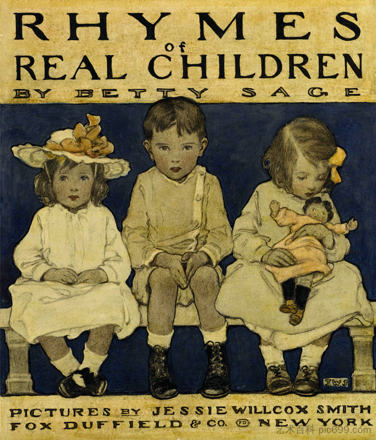 真实儿童韵律封面 Rhymes of Real Children Cover (1903; United States  )，杰西·威尔考克斯·史密斯