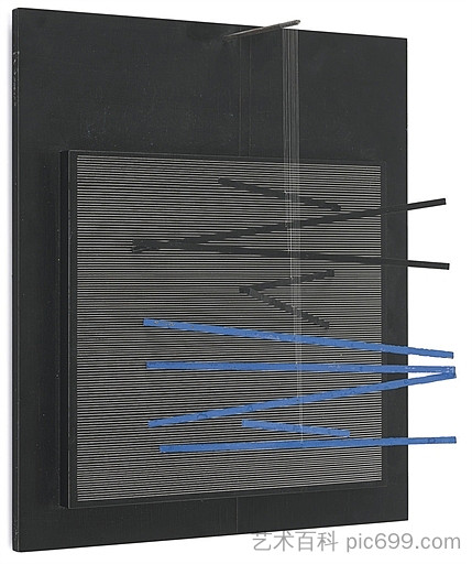 倾斜蓝色和黑色 incline Blue et Noire (1966),赫苏斯·拉斐尔·索托