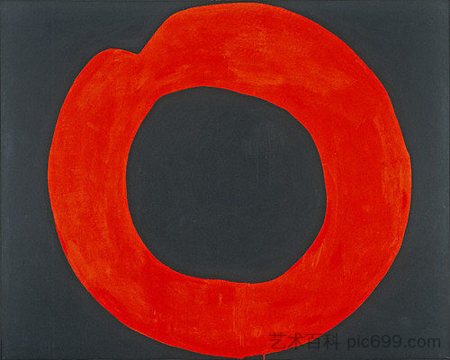 黑底红圈 Red Circle on Black (1965)，吉原治良