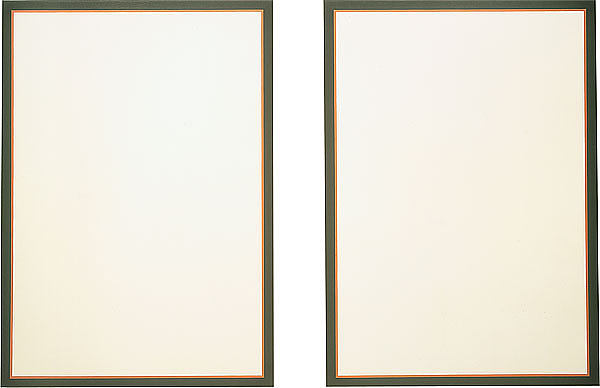 无题（垂直侧翼双联画 - 红色） Untitled (Vertical Flanking Diptych - Red) (1974)，乔·贝尔