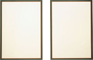 无题（垂直侧翼双联画 – 红色） Untitled (Vertical Flanking Diptych – Red) (1974)，乔·贝尔