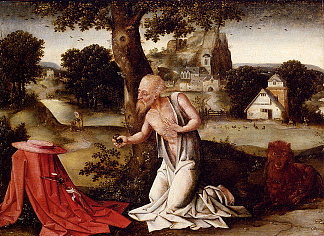 风景与忏悔的圣杰罗姆 Landscape With The Penitent Saint Jerome，约阿希姆·帕蒂尼尔