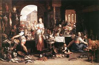 厨房场景 Kitchen Scene (1605)，乔吉姆·维特维尔