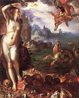 英仙座拯救仙女座 Perseus Rescuing Andromeda (1611)，乔吉姆·维特维尔