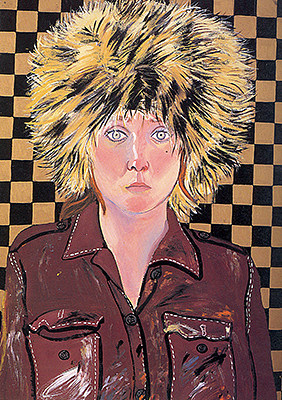 皮帽自画像 Self-Portrait in Fur Hat (1972)，琼布朗
