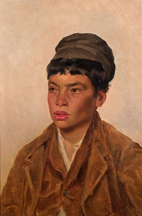 年轻乞丐的头 Head of young beggar (1890)，琼·布鲁尔