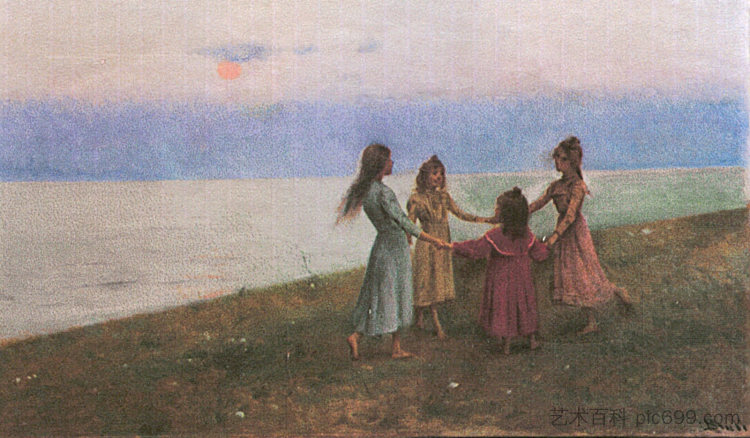 女孩在海边跳舞 Girls dancing by the sea，琼·布鲁尔