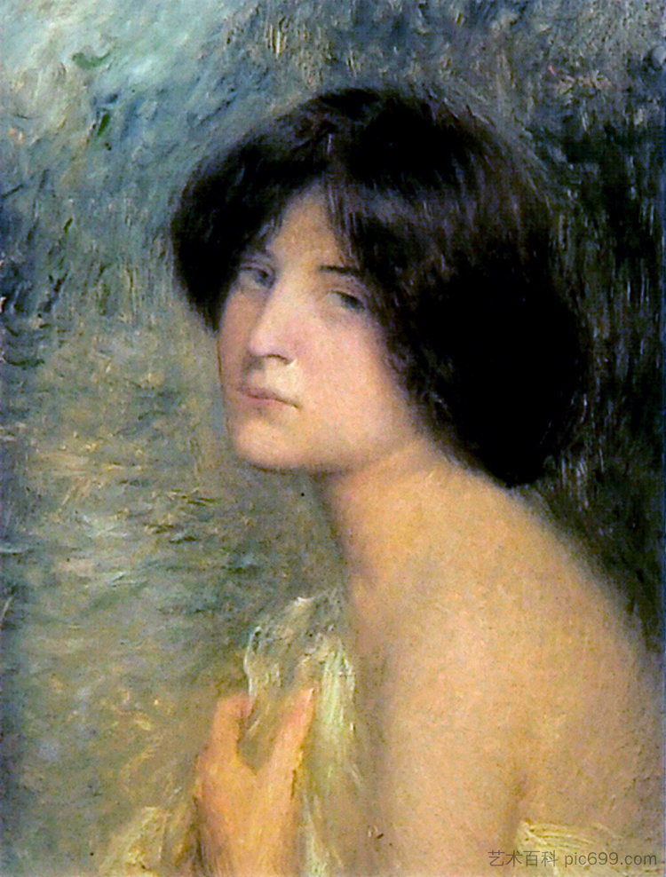 一个女人的肖像。忧郁 Portrait of a woman. Melancholy (1900)，琼·布鲁尔