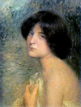 一个女人的肖像。忧郁 Portrait of  a woman. Melancholy (1900)，琼·布鲁尔