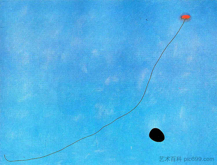 蓝色三 Blue III (1961)，胡安·米罗