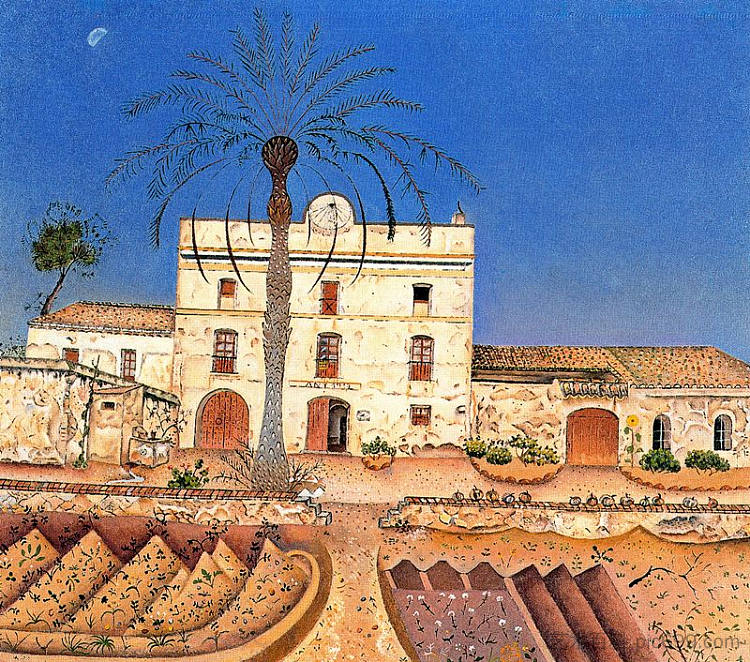 棕榈树房子 House with Palm Tree (1918),胡安·米罗
