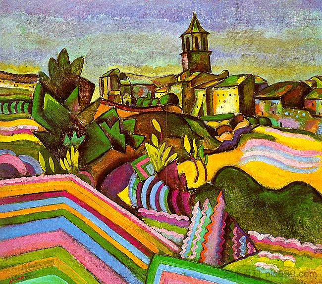普拉德,村庄 Prades, the Village (1917),胡安·米罗