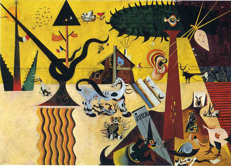 耕地 The Tilled Field (1923),胡安·米罗