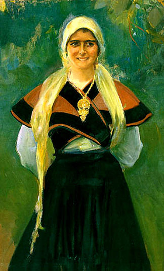 阿斯图里亚斯女孩 Asturian girl，华金·索罗拉