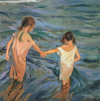 海里的孩子 Children in the sea (1909; Spain                     )，华金·索罗拉