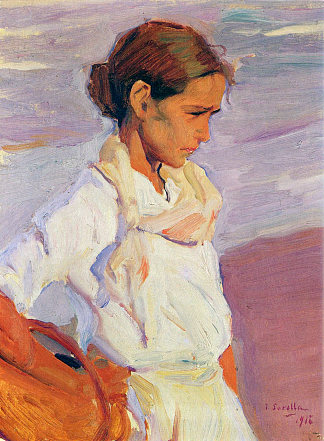 来自瓦伦西亚的渔妇 Fisherwoman from Valencia (1916; Spain                     )，华金·索罗拉