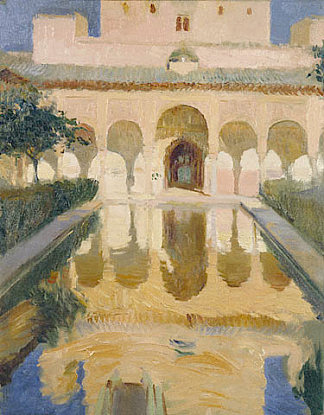 大使大厅，格拉纳达阿罕布拉宫 Hall of the Ambassadors, Alhambra, Granada (1909; Spain                     )，华金·索罗拉