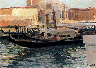 礼炮， 威尼斯 La Salute, Venice (1910)，华金·索罗拉