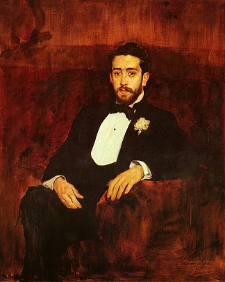 律师唐·西尔维里奥·德拉托雷·埃吉亚的肖像 Portrait of lawyer Don Silverio de la Torre y Eguia (1893; Spain                     )，华金·索罗拉