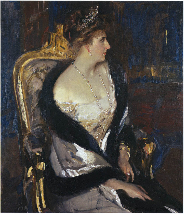 西班牙维多利亚女王尤金妮娅 Queen Victoria Eugenia of Spain (1911; Spain  )，华金·索罗拉