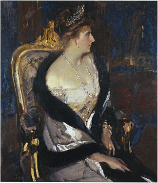西班牙维多利亚女王尤金妮娅 Queen Victoria Eugenia of Spain (1911; Spain                     )，华金·索罗拉