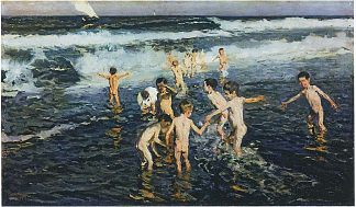 悲伤的继承研究（海滩流氓） Sad Inheritance Study (Beach Rascals) (1908; Spain                     )，华金·索罗拉