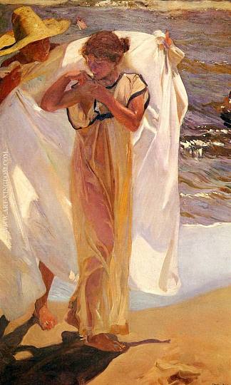 萨连多·德尔·巴诺（离开巴斯） Saliendo Del Bano (Leaving the Bath) (1908)，华金·索罗拉