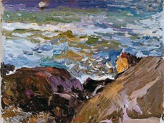 伊维萨岛的海 Sea at Ibiza (1904; Spain                     )，华金·索罗拉