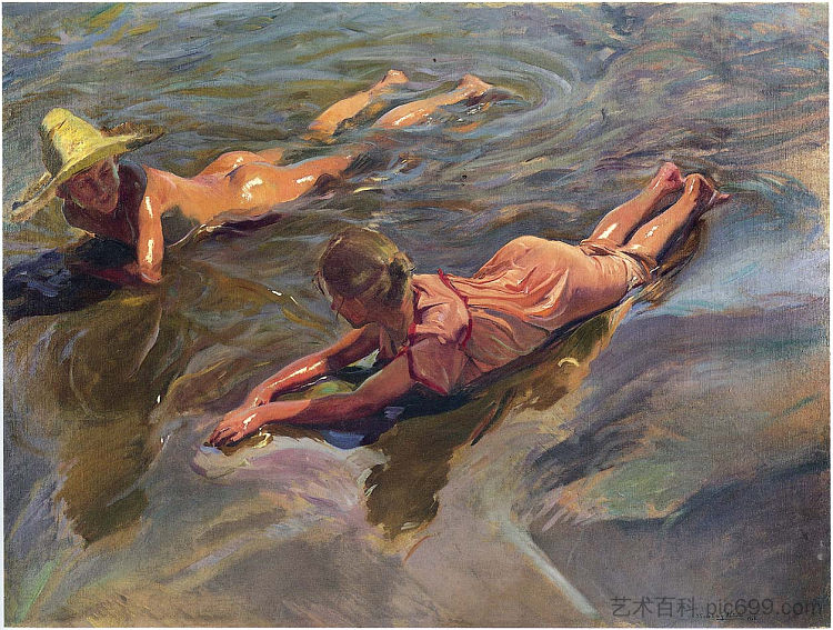 海田园诗 Sea Idyll (1908; Spain  )，华金·索罗拉