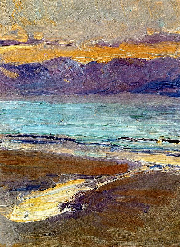 海滨 Seashore (1906; Spain  )，华金·索罗拉